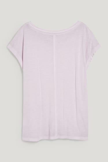 Dames - T-shirt - lichtpaars