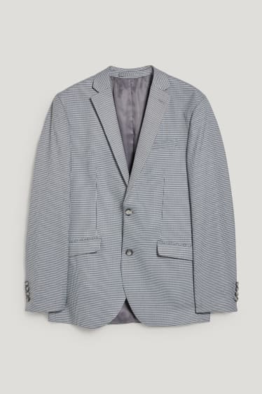 Men - Mix-and-match tailored jacket - slim fit - LYCRA® - recycled - check - gray-melange