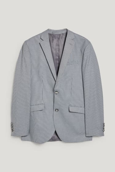 Bărbați - Sacou modular - slim fit - LYCRA® - în carouri - gri melanj