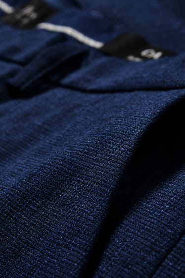 Pánské - Oblekové kalhoty - slim fit - Flex - LYCRA® - tmavomodrá