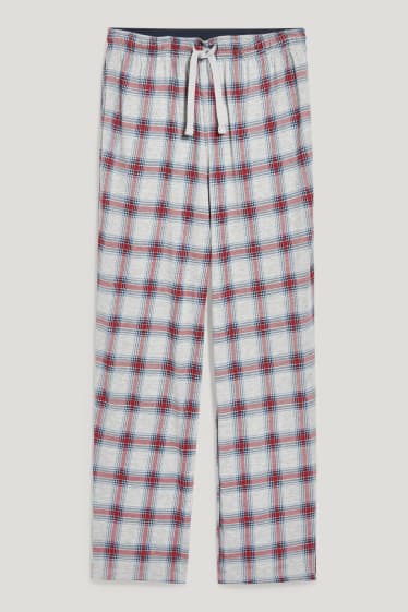 Home - Pantalons de pijama - quadres - gris clar jaspiat