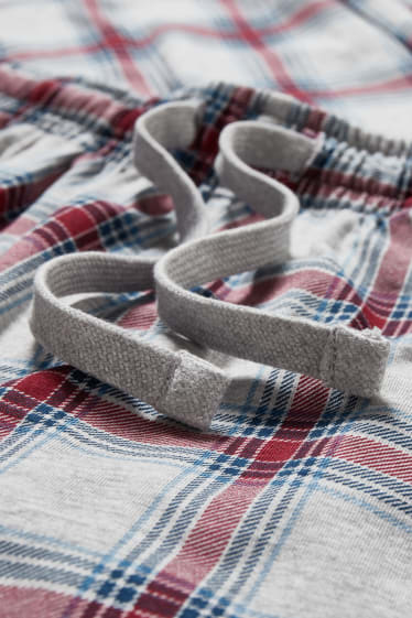 Home - Pantalons de pijama - quadres - gris clar jaspiat