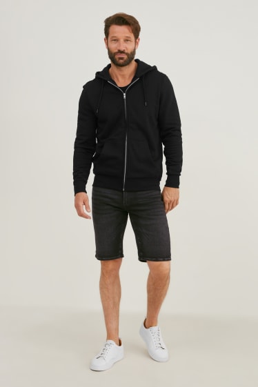 Hommes - Bermuda en jean - Flex jog denim - jean gris foncé