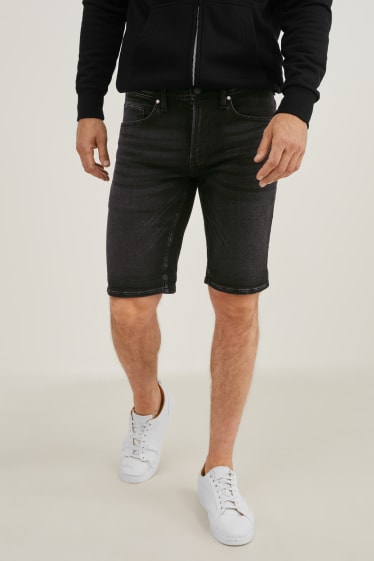 Hommes - Bermuda en jean - Flex jog denim - jean gris foncé