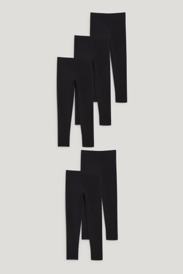 Kids Girls - Set van 5 - legging - zwart