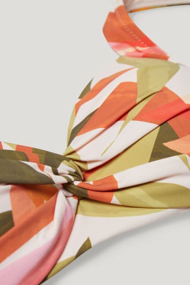 Dames - Bikinitop met knoop in de stof - voorgevormd - LYCRA® XTRA LIFE™ - oranje