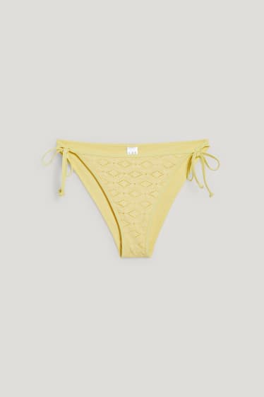 Donna - Slip bikini - vita media - giallo