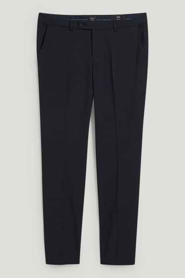 Hommes - Pantalon de costume - body fit - Flex - LYCRA® - bleu foncé