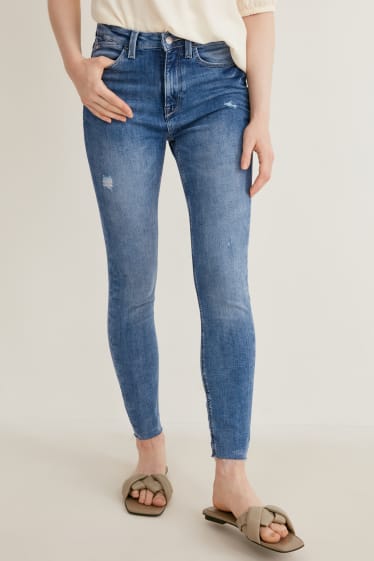 Damen - Skinny Jeans - High Waist - LYCRA® - jeans-blau