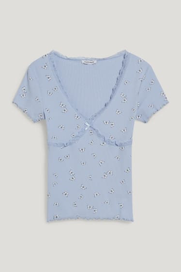 Clockhouse Girls - CLOCKHOUSE - Recover™ - T-shirt - patterned - light blue