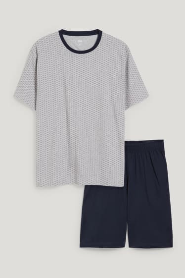 Men - Short pyjamas - light gray-melange