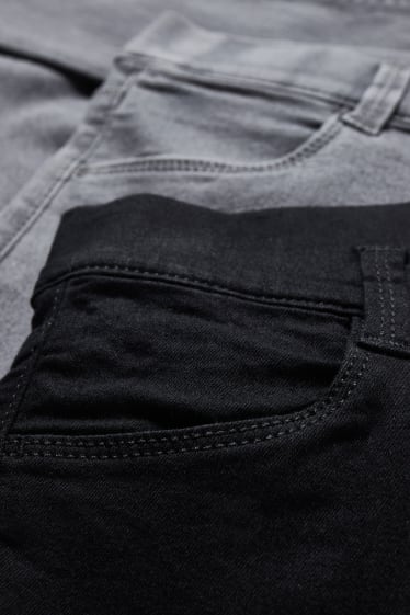 Bambine: - Confezione da 2 - jeggings - jeans grigio chiaro
