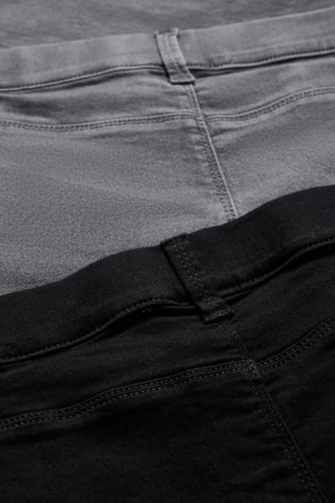 Bambine: - Confezione da 2 - jeggings - jeans grigio chiaro