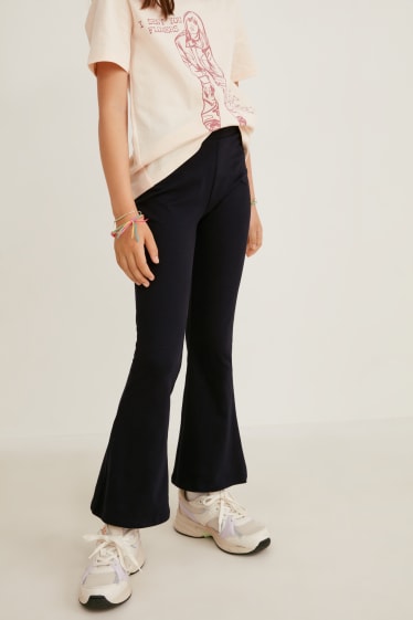Kids Girls - Set van 2 - legging - zwart