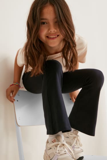 Kids Girls - Set van 2 - legging - zwart
