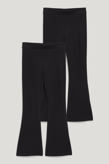 Kids Girls - Set van 2 - legging - zwart