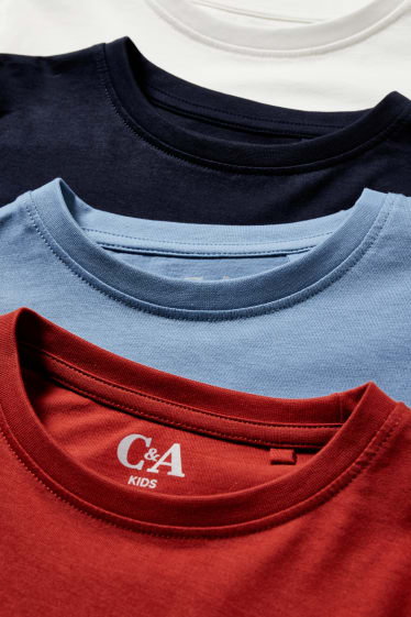 Garçons - Lot de 4 - haut à manches longues - bleu foncé