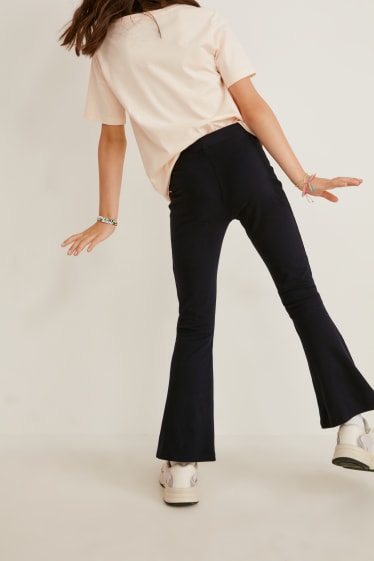 Kids Girls - Set van 2 - legging - zwart