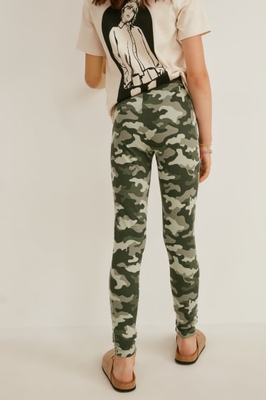 Kids Girls - Set van 2 - legging - camouflage