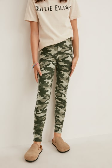 Kids Girls - Set van 2 - legging - camouflage