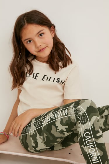 Kids Girls - Set van 2 - legging - camouflage
