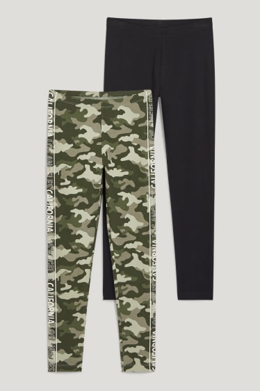 Kids Girls - Set van 2 - legging - camouflage