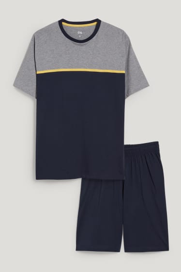 Herren - Shorty-Pyjama - dunkelblau
