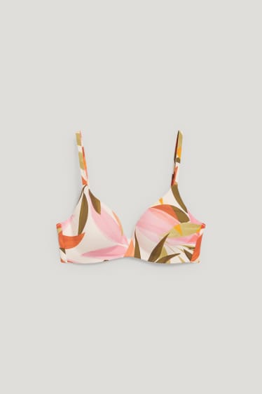 Mujer - Top de bikini - con relleno - LYCRA® XTRA LIFE™ - estampado - naranja