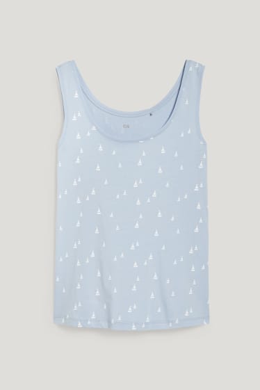 Dames - Basic-hemdje - lichtblauw
