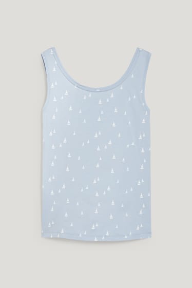Dames - Basic-hemdje - lichtblauw