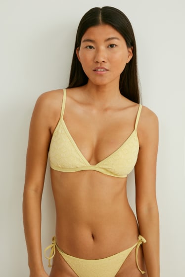 Mujer - Top de bikini - triangular - con relleno - LYCRA® XTRA LIFE™ - amarillo