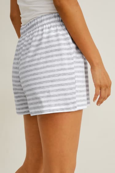 Donna - Confezione da 2 - shorts pigiama - grigio / rosa