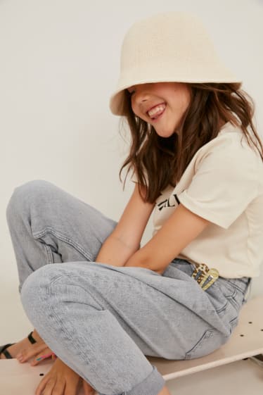 Kids Girls - Relaxed Jeans - jeans-hellgrau