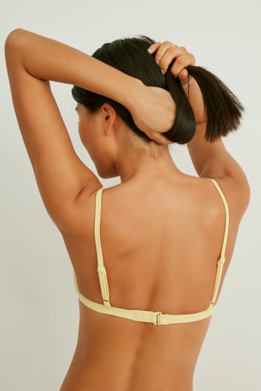 Mujer - Top de bikini - triangular - con relleno - LYCRA® XTRA LIFE™ - amarillo