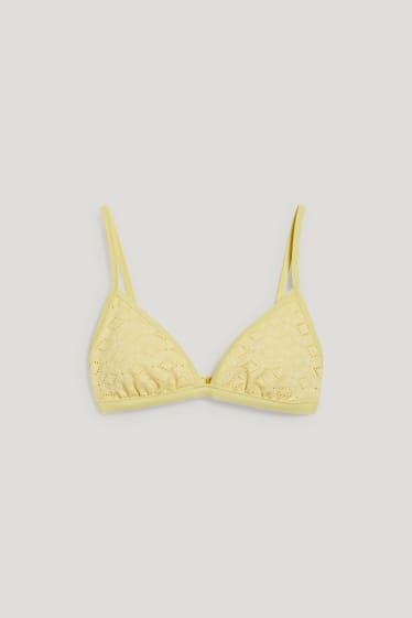 Mujer - Top de bikini - triangular - con relleno - LYCRA® XTRA LIFE™ - amarillo