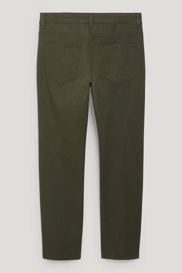 Mężczyźni - Spodnie materiałowe - regular fit - LYCRA® - ciemnozielony