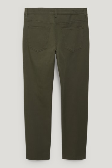Uomo - Pantaloni di stoffa - regular fit - LYCRA® - verde scuro