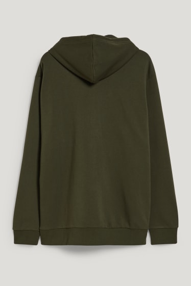 Mężczyźni XL - Bluza z kapturem - ciemnozielony