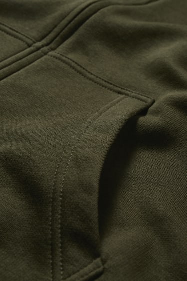 Mężczyźni XL - Bluza z kapturem - ciemnozielony