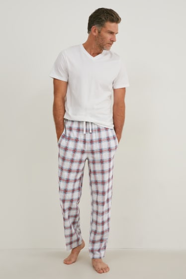 Home - Pantalons de pijama - quadres - gris clar jaspiat