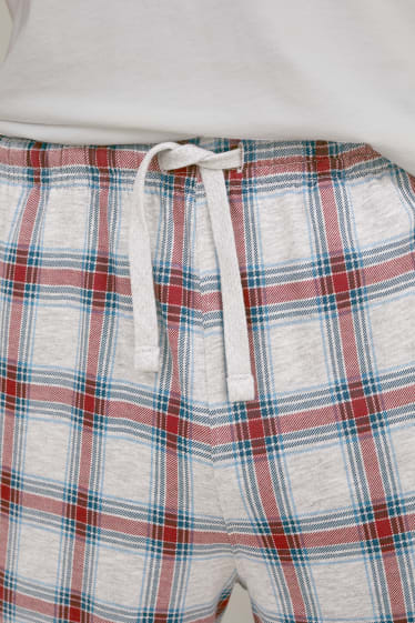 Home - Pantalons de pijama - quadres - gris clar jaspiat