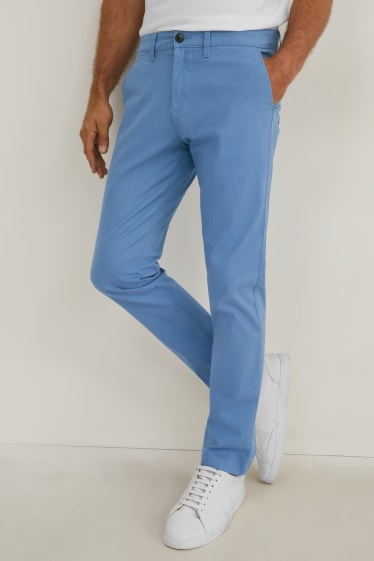 Uomo - Pantaloni chino - regular fit - LYCRA® - blu