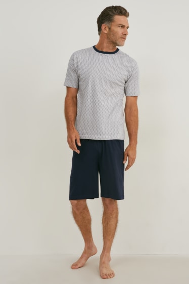 Men - Short pyjamas - light gray-melange