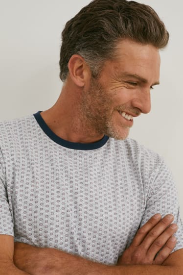 Men - Short pyjamas - light gray-melange