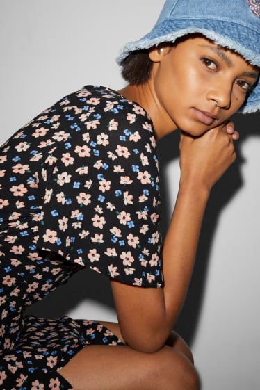 Clockhouse femme - CLOCKHOUSE - robe - à fleurs - noir