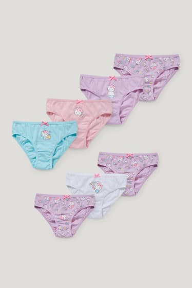 Toddler Girls - Multipack 7er - Hello Kitty - Slip - Bio-Baumwolle - hellviolett