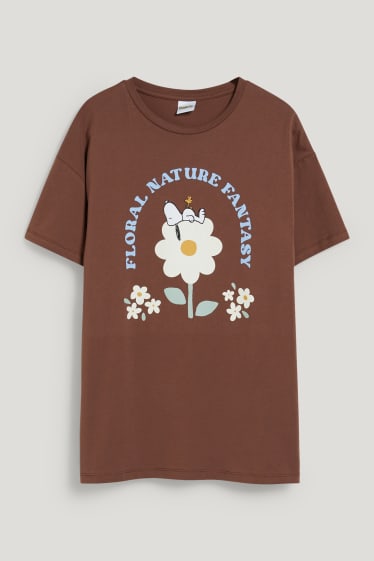 Clockhouse femme - CLOCKHOUSE - T-shirt - Peanuts - Cacao
