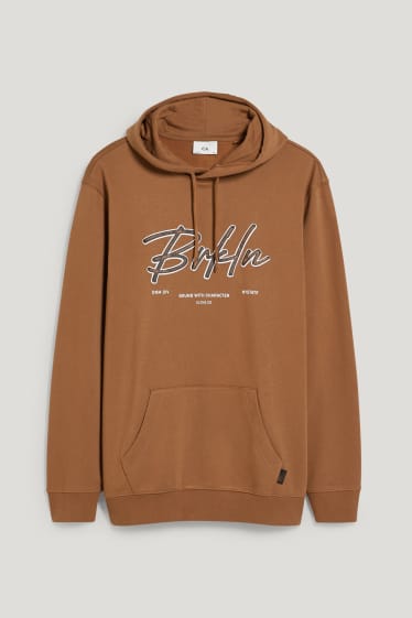 Hommes grandes tailles - Sweat à capuche - marron