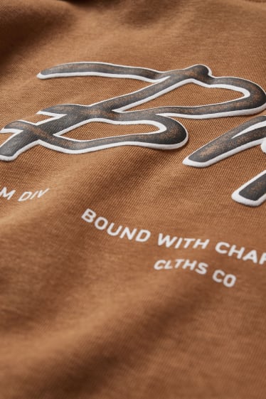 Hommes grandes tailles - Sweat à capuche - marron