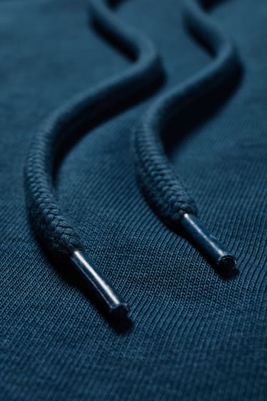 Hommes grandes tailles - Sweat à capuche - bleu pétrole